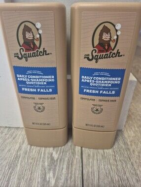 2x DR. SQUATCH Men's Natural Daily Conditioner - Fresh Falls Scent - 11 fl oz